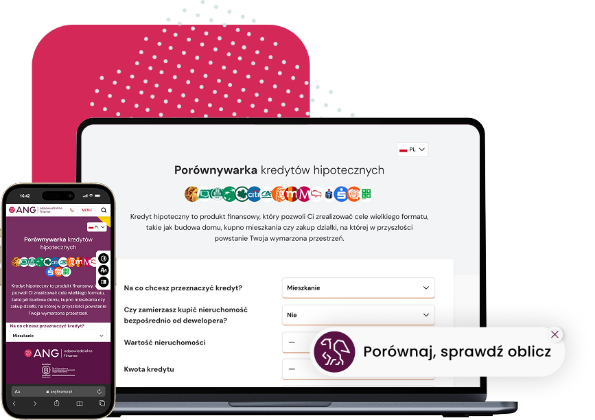 Komputer z wykresami i statystykami