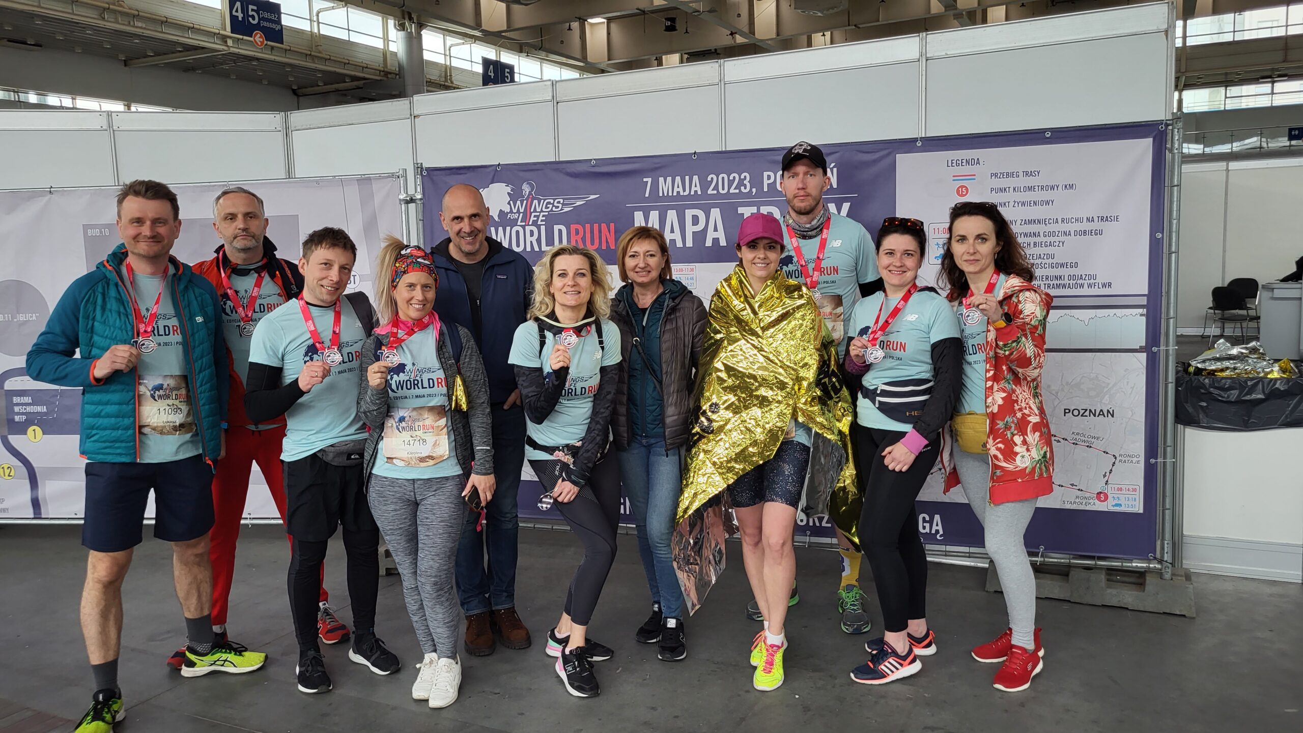 Drużyna ANG przebiegła 126 km w biegu charytatywnym Wings for life World Run 2023